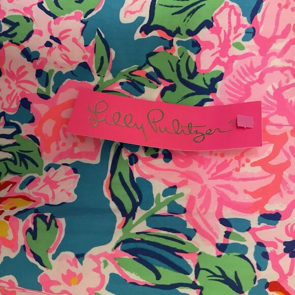 LILLY PULITZER NWT Pink Floral Sun Dress Medium Colorful Beach Resort Vacation - Picture 3 of 16